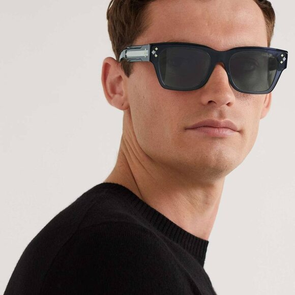 Dior CD DIAMOND S2 30G7 Square Sunglasses - Dark Green/Blue - Picture 3 of 10